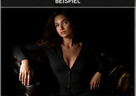 3. Baustrahler Beispielbild mit Model im Black Steel Loft