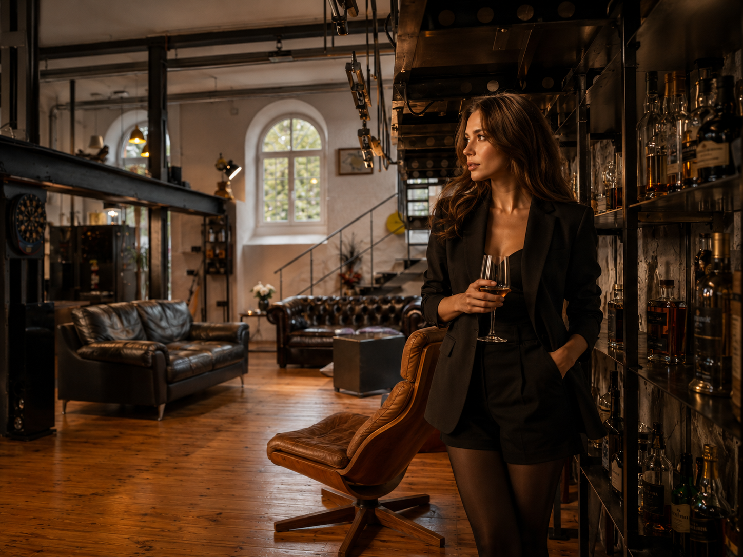 Glas als Requisite im Loft