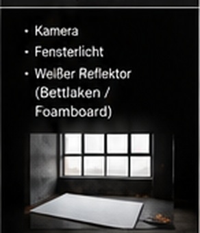 1. Fensterlicht Equipment