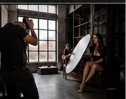 1. Fensterlicht Setup mit Fotograf, Licht und Model