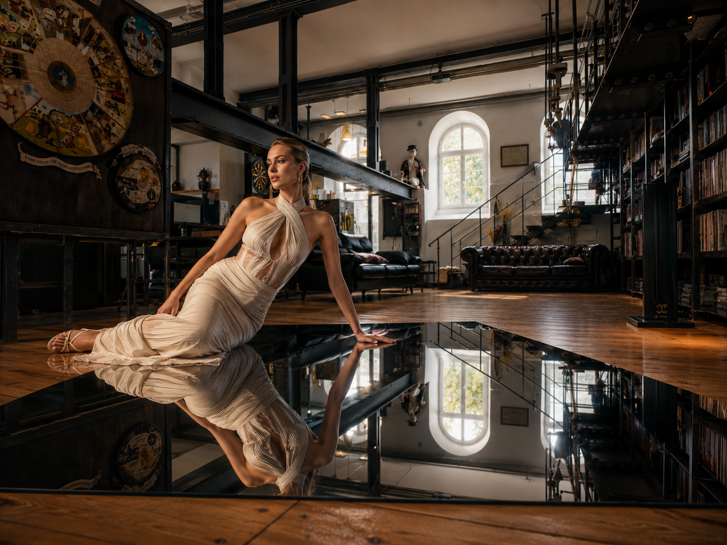 Fotokurs Spiegelungen am Boden im Black Steel Loft