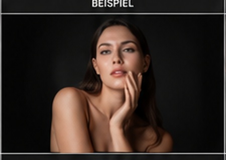 4. Ringlicht Beispielbild mit Model im Black Steel Loft